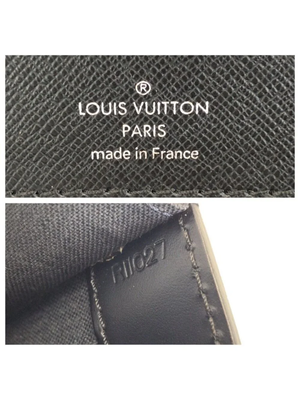 Louis Vuitton Taiga Robusto 1 Black Silver Leather Business Briefcase